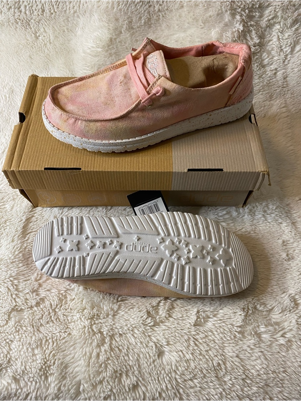 Hey Dude Pink Tie-Dye Canvas Slip-On Sneakers - Picture 4 of 10